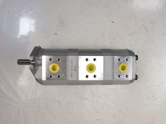 Высокопроизводительный гидравлический шестеренный насос KHP4-14+14+10CD с мощностью 11 кВт, производительностью 1060 л/мин и давлением 160 кПа-250 кПа. Гидравлические детали для сельскохозяйственной техники