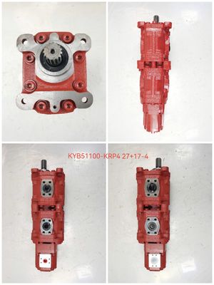 Нержавеющая сталь KYB Gear Pump KYB51100-KRP4 27+17-4 ((1) Среднее высокое давление гидравлическое насос для строительного оборудования Kawasaki