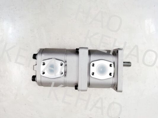 Гидравлический шестеренный насос. Шестеренные насосы для тяжелой техники. Рулевое управление и устройство подачи энергии. Масляный насос. Номер детали 704-56-11101. Алюминиевый сплав