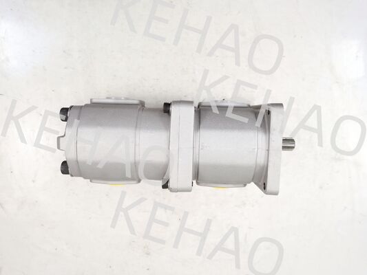 Гидравлический шестеренный насос. Шестеренные насосы для тяжелой техники. Рулевое управление и устройство подачи энергии. Масляный насос. Номер детали 704-56-11101. Алюминиевый сплав