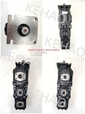НАБКО насос редукторов НАБКО126MM+76MM+80MM-14T-L Железо алюминиевое нержавеющая сталь Среднее высокое давление гидравлический насос редукторов для оборудования Kawasaki
