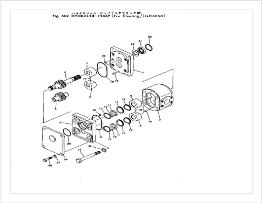 704-12-26120 насос с зубчатой передачей KOMATSU на GD605A 6,5 kg