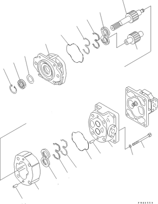 705-52-30390 насос с зубчатой передачей SAR100+28 WA400 WA420 KOMATSU