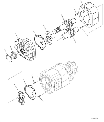 705-95-07081 насос с зубчатой передачей HD325 HD405 KOMATSU